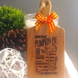 Mini Cutting Board Pumpkin Pie Recipr